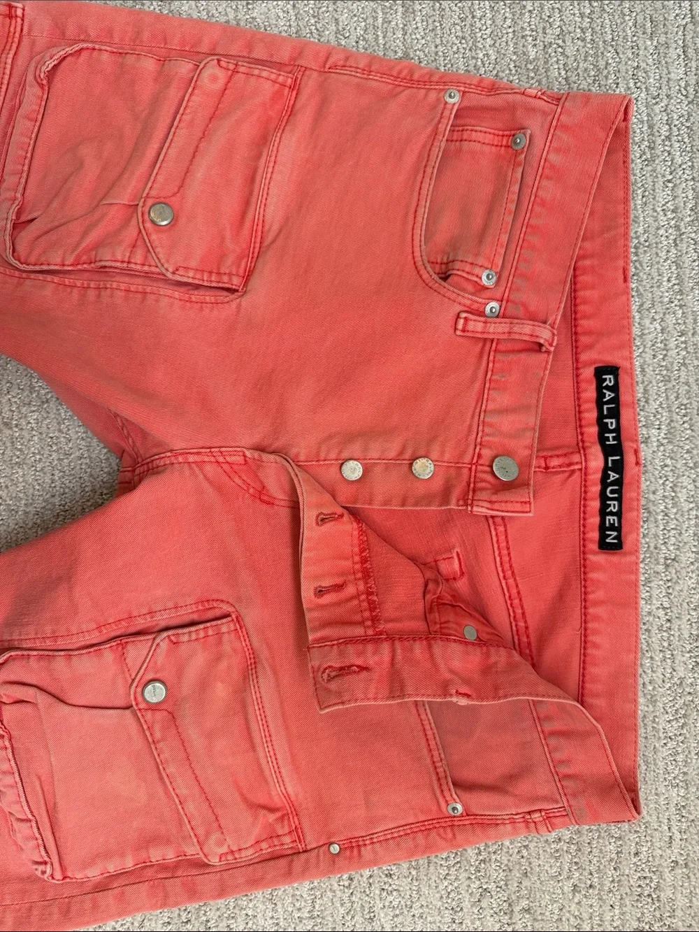 Ralph Lauren Men’s Coral Cargo Moto Jeans Black Label 34x34 slim fit